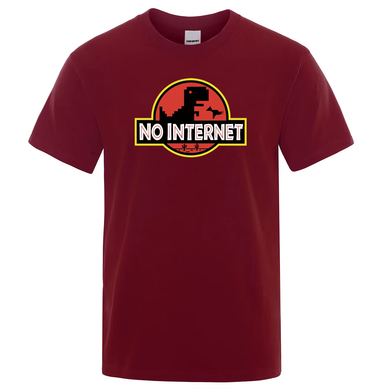 No Internet Dinosaur T-Shirt