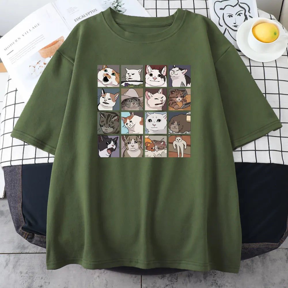 Meme Cats Puzzle T-Shirt