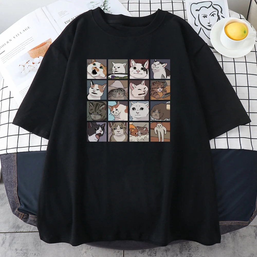 Meme Cats Puzzle T-Shirt