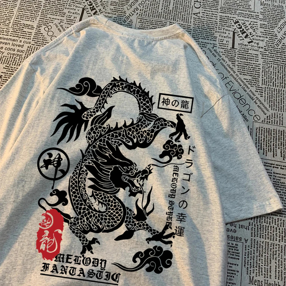 Harajuku Dragon T-shirt – Bold, Fun, and Street-Ready Style!