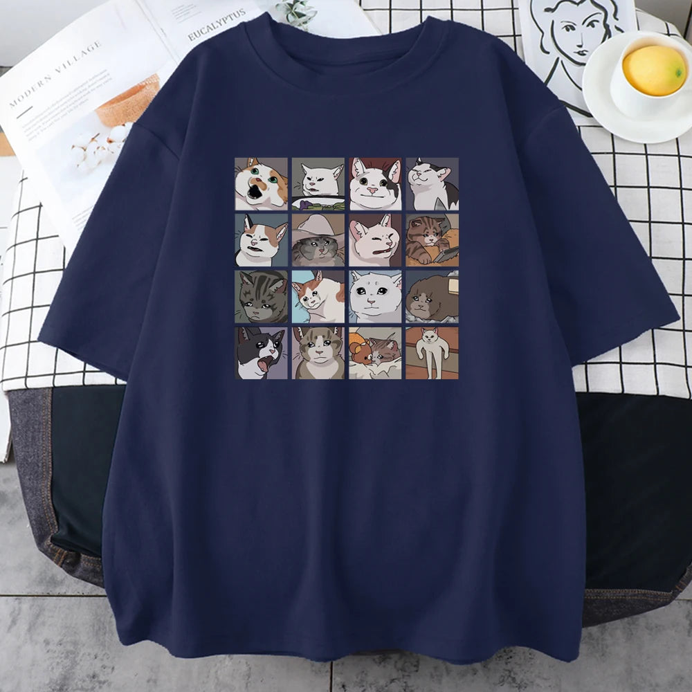 Meme Cats Puzzle T-Shirt